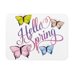 Ímã Butterfly Hello Primavera