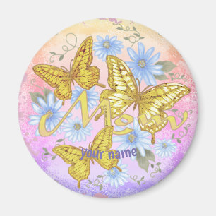Imã Butterfly Nome personalizado da mãe