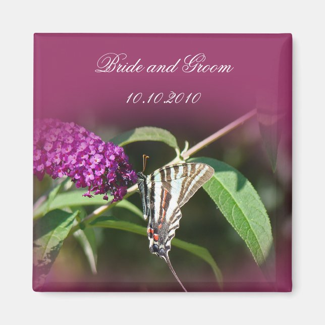 Imã Butterfly Save-The-Date (Frente)