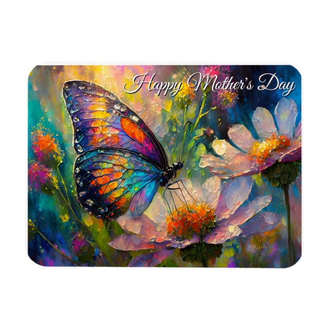 Ímã Butterfly Wildflower Sunrise Mother's Day (Horizontal)