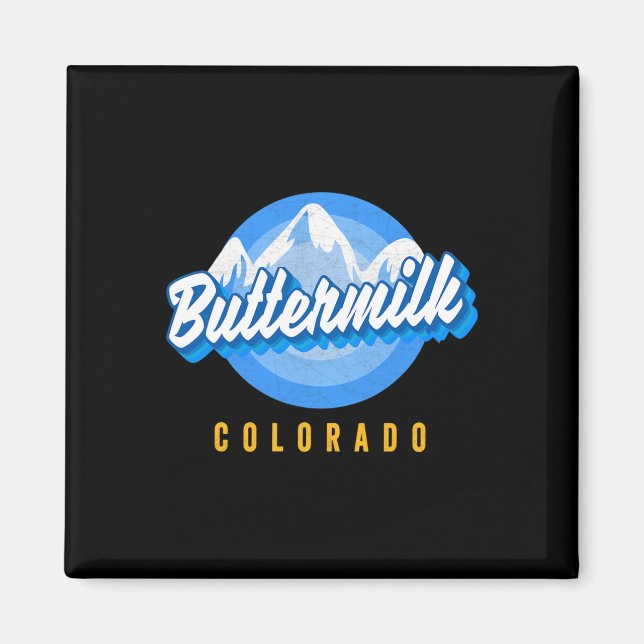 Imã Buttermilk Snowboard Co Ski Colorado Mountain S (Frente)