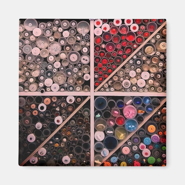 Imã Buttons , no mercado de Durham (Frente)