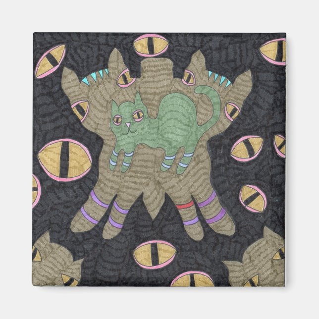 Imã Buutterfly Cat Com Olhos (Frente)