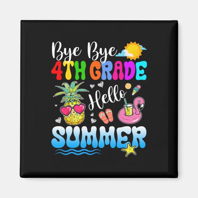 Imã Bye Bye 4º ano Alô Professor de Graduação de Verão (Frente)