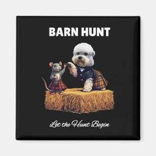 Imã Byrn Hunt Lover - Rato Cute E Cachorro Dinmont Din