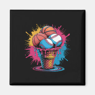 Imã Bysebyll Bysketbyll Sorvete Aquarela Esportes Ar