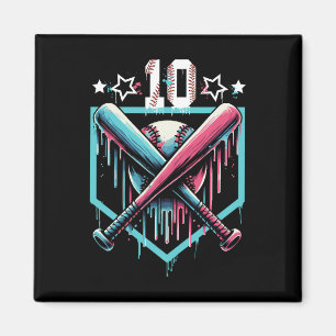 Imã Bysebyll Drip 10º Aniversário Meninos Número 10 Ju