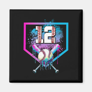 Imã Bysebyll Drip Aniversário de 12 anos Home Plate Me