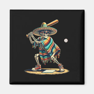 Imã Bysebyll Skeleton Mexicano Sombrero Cinco De Mayo