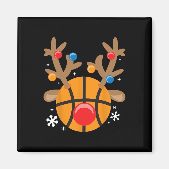 Imã Bysketbyll Reindeer Divertido Bom Natal (Frente)