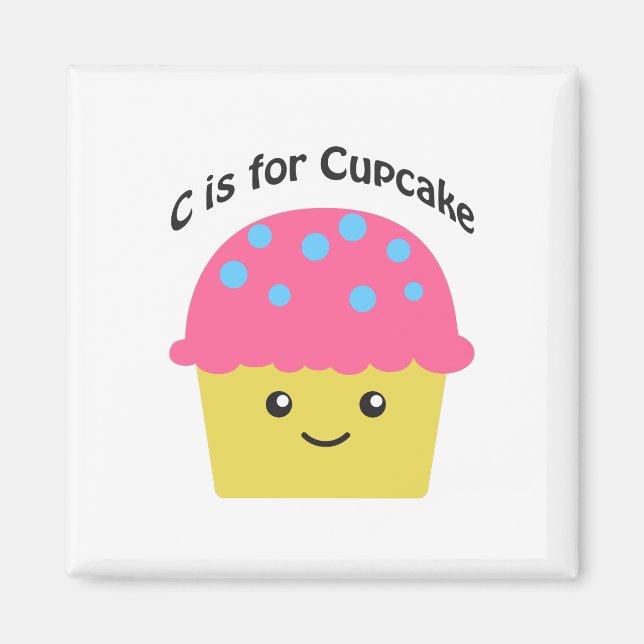 Imã C é de Cupcake (Frente)