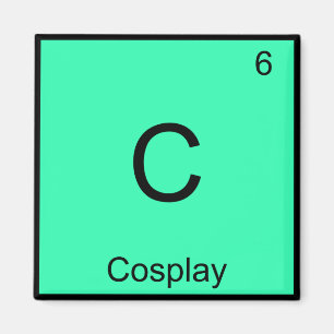 Imã C - Símbolo de Elemento de Química de Cosplay Fi