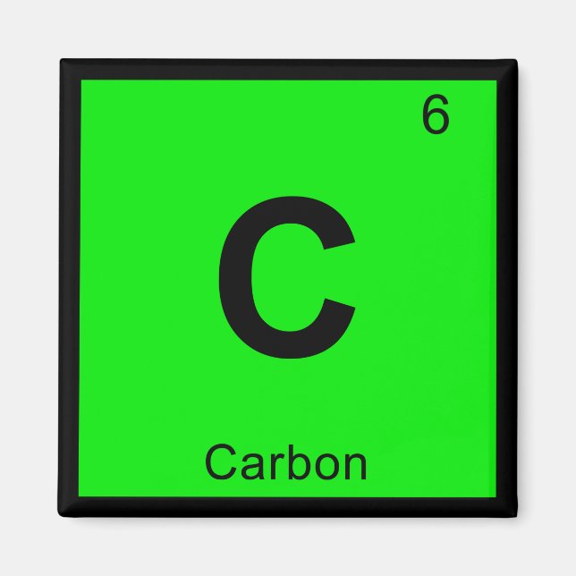 Imã C - Símbolo de Mesa periódica da química do carbon (Frente)