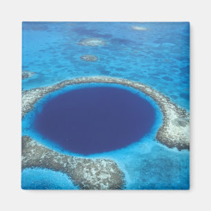 Imã CA, Belize. Vista aérea do Blue Hole (diâmetro