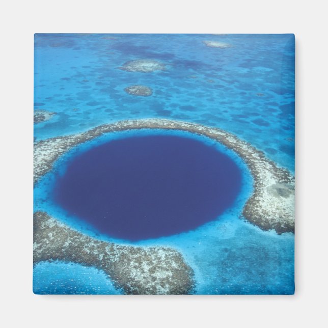 Imã CA, Belize. Vista aérea do Blue Hole (diâmetro (Frente)