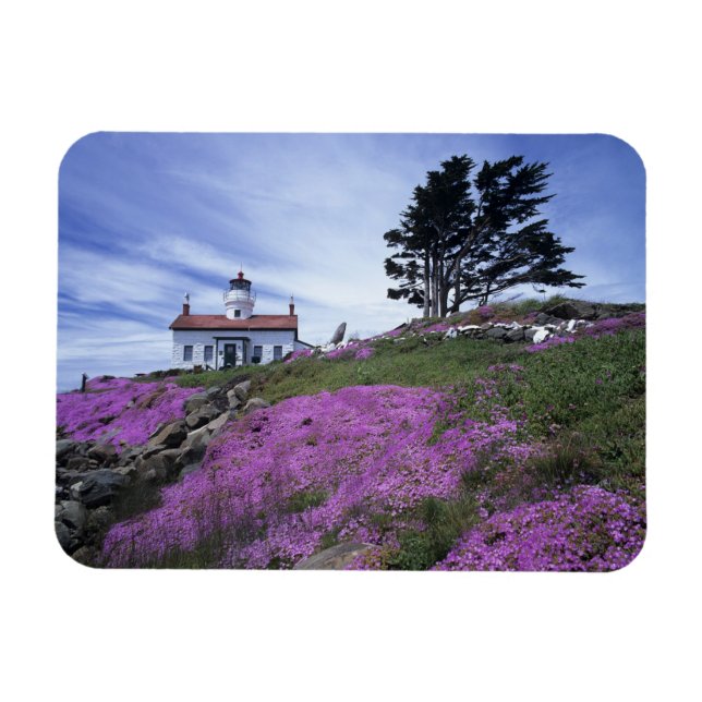 Ímã CA, Crescent City, farol de Battery Point com (Horizontal)