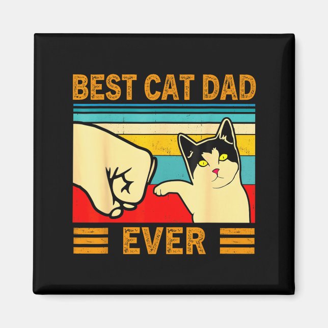 Imã Ca Men Cat Dad Ever Funny Cat Lover Gift  (Frente)