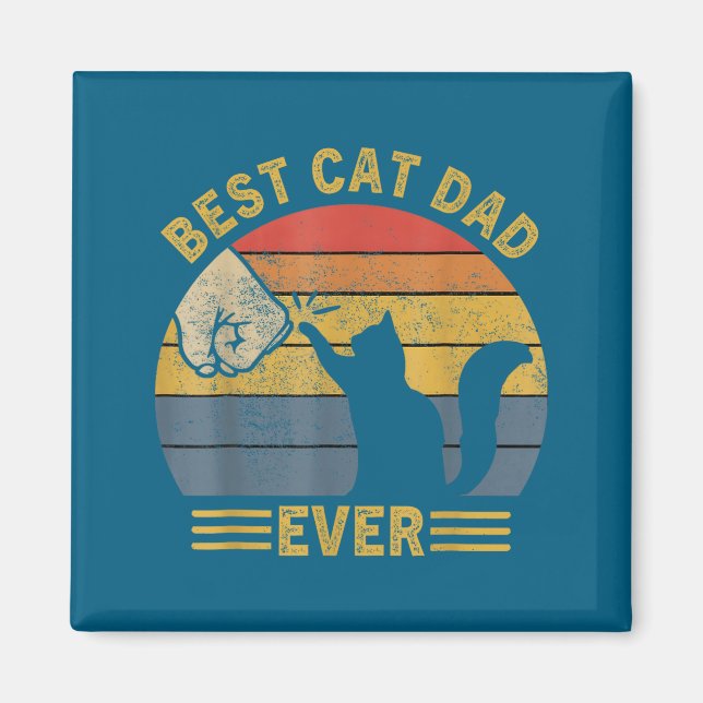 Imã Ca Men Cat Dad Ever Funny Cat Lover Gift  (Frente)