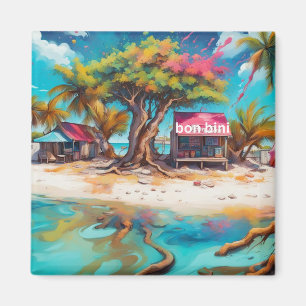 Imã cabana de praia em bonaire