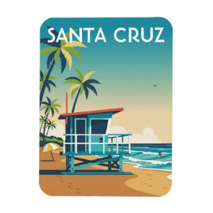 Ímã Cabana de salva-vidas em Santa Cruz Califórnia Via