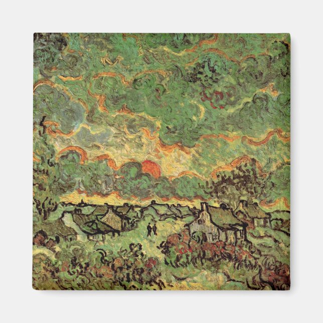 Imã Cabanas Ciprestes Lembrança do Norte de Van Gogh (Frente)