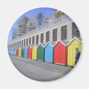 Imã Cabanas da praia em Bornemouth