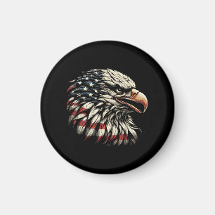 Imã Cabeça de Águia Careca Bandeira Americana EUA Home