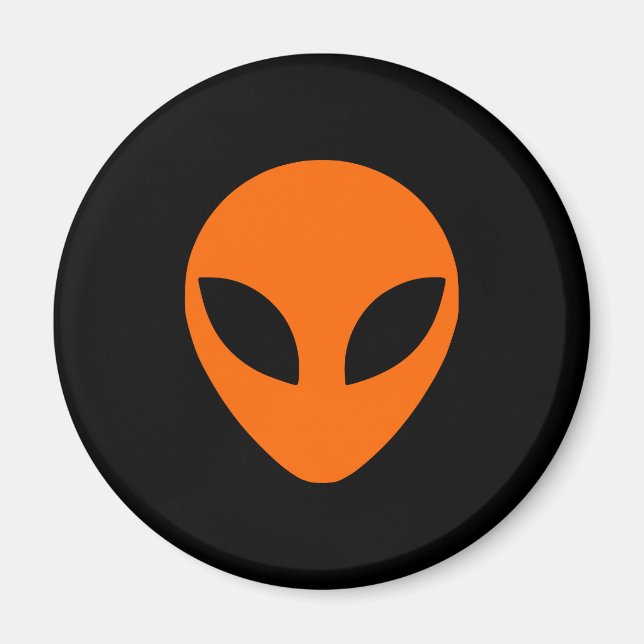 Imã Cabeça de Alienígena laranja (Frente)