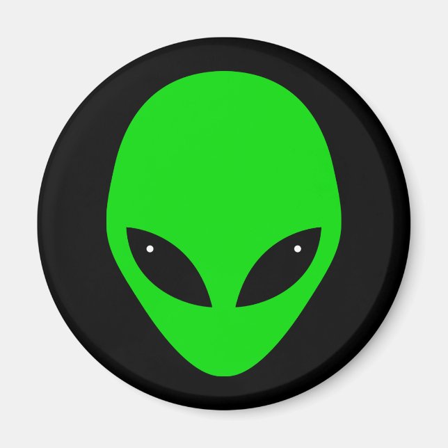 Imã Cabeça de Alienígena Verde (Frente)