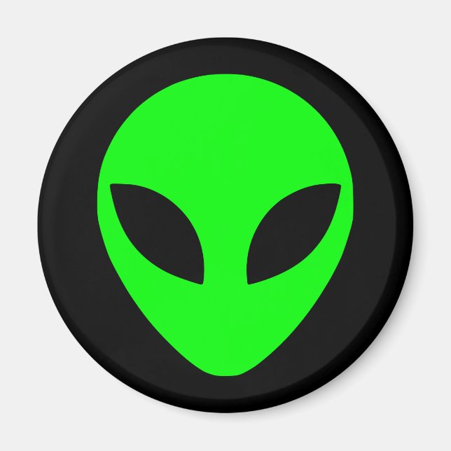 Imã Cabeça de Alienígena Verde (Frente)