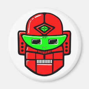 Imã Cabeça de Robô Retro