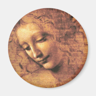 Imã Cabeça de uma Mulher La Scapigliata Leonardo Da Vi
