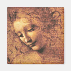Imã Cabeça de uma Mulher La Scapigliata Leonardo Da Vi