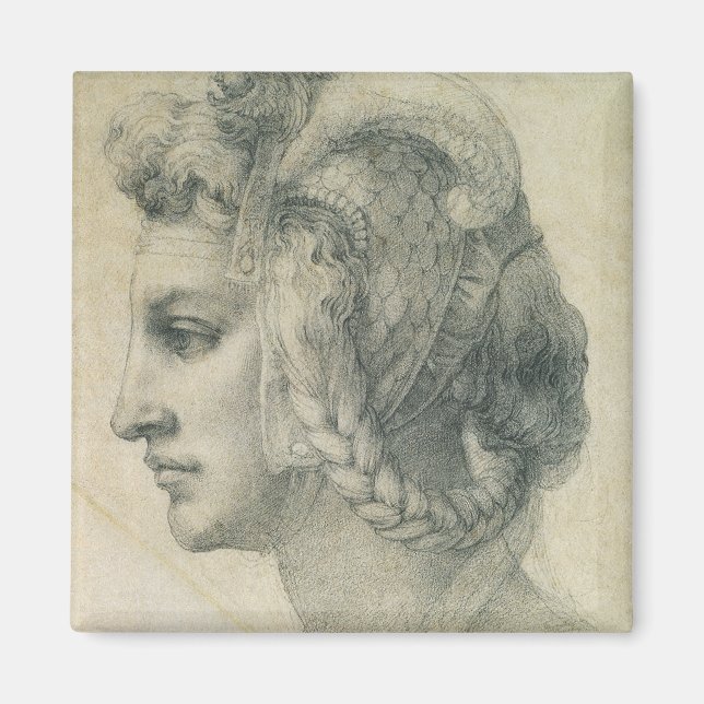 Imã Cabeça Ideal de uma Mulher de Michelangelo (Frente)