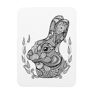 Ímã Cabeça Inspirada De Coelho Em Terra