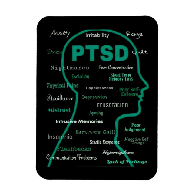 Ímã Cabeça/Sintomas PTSD (Vertical)