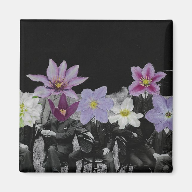 Imã Cabeças de Flor no Espaço - Magnet (Frente)