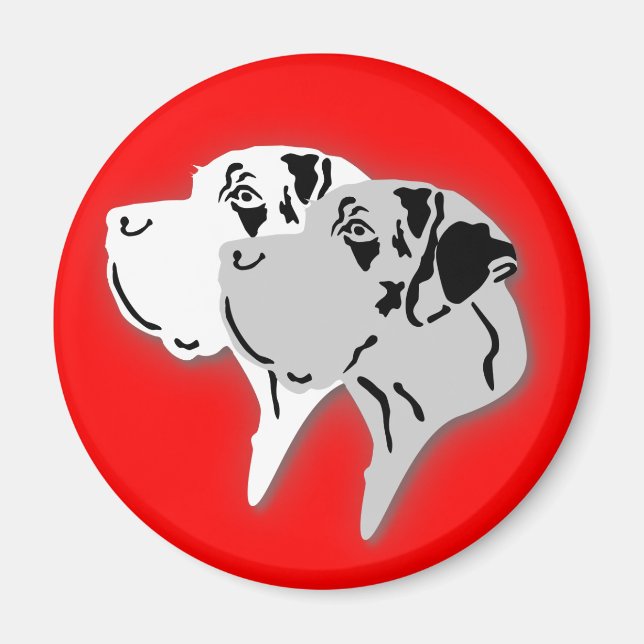 Imã Cabeças de Harlequim e Dane Merle (Frente)