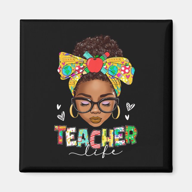 Imã Cabelo Afro Coque Desarrumado Vida De Professor Af (Frente)