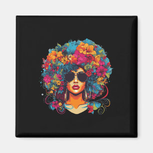 Imã Cabelo Afro Natural Orgulho História Negra Melani