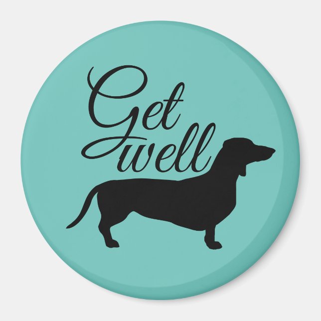 Imã Cabelo Curto Dachshund - Silhouette 1 (Frente)