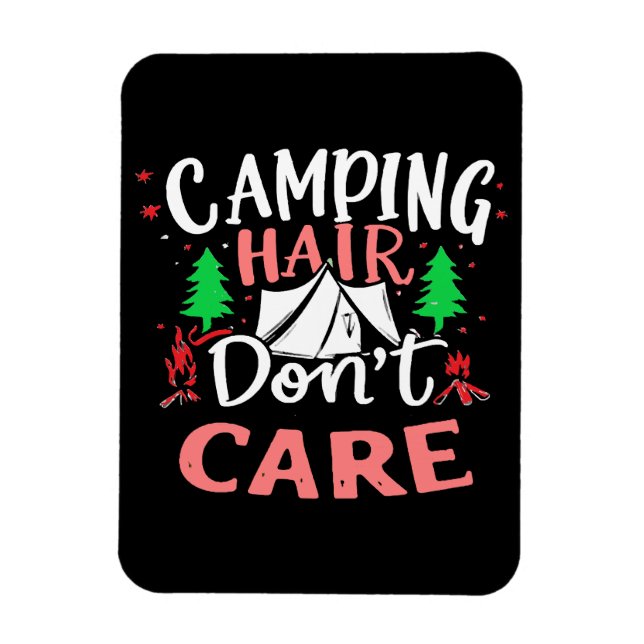 Ímã Cabelo de Acampamento Não Liga Funny (Vertical)
