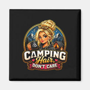 Imã Cabelo de camping não se importa garota engraçada