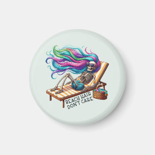 Imã Cabelo de praia Não se importa - Esqueleto