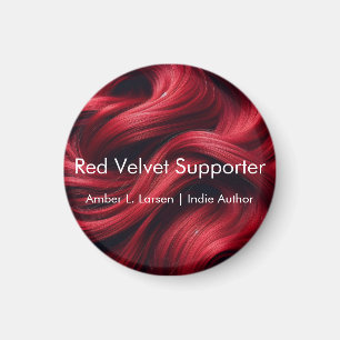 Imã Cabelo de veludo vermelho   Suporte Amber L. Larse