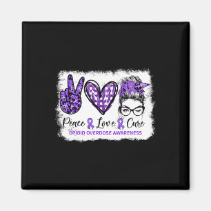 Imã Cabelo Desarrumado Paz Amor Cura Fita Roxa Opióide