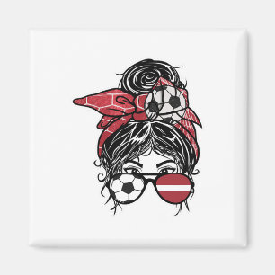 Imã Cabelo Desgrenhado Latviano Menina Futebol Letônia