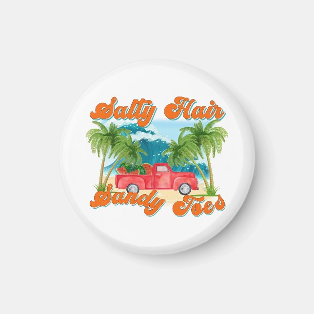 Imã Cabelo Sandy Toes | Ilha Tropical (Frente)