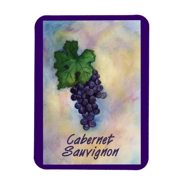 Ímã Cabernet Sauvignon Wine Graphics Painting Art Magn (Vertical)