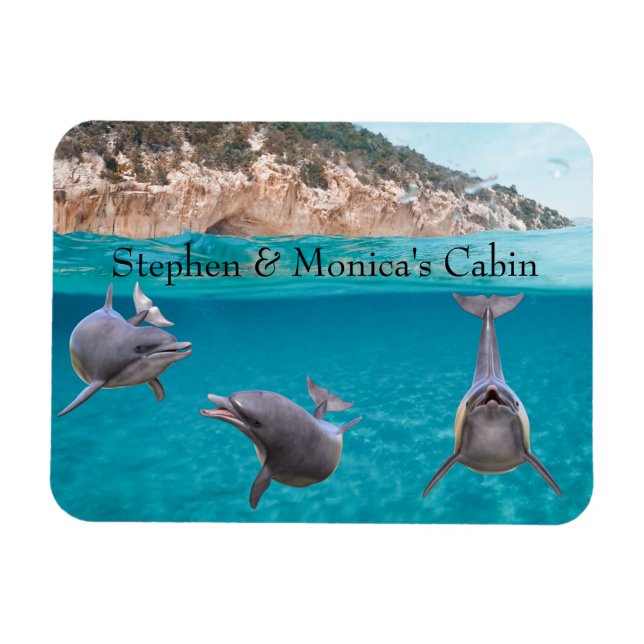 Ímã Cabina Personalizada Dolphin Personalizada do Marc (Horizontal)